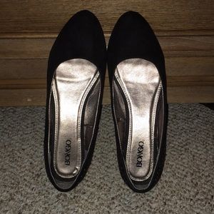 Bongo Black embellished pointed toe flats